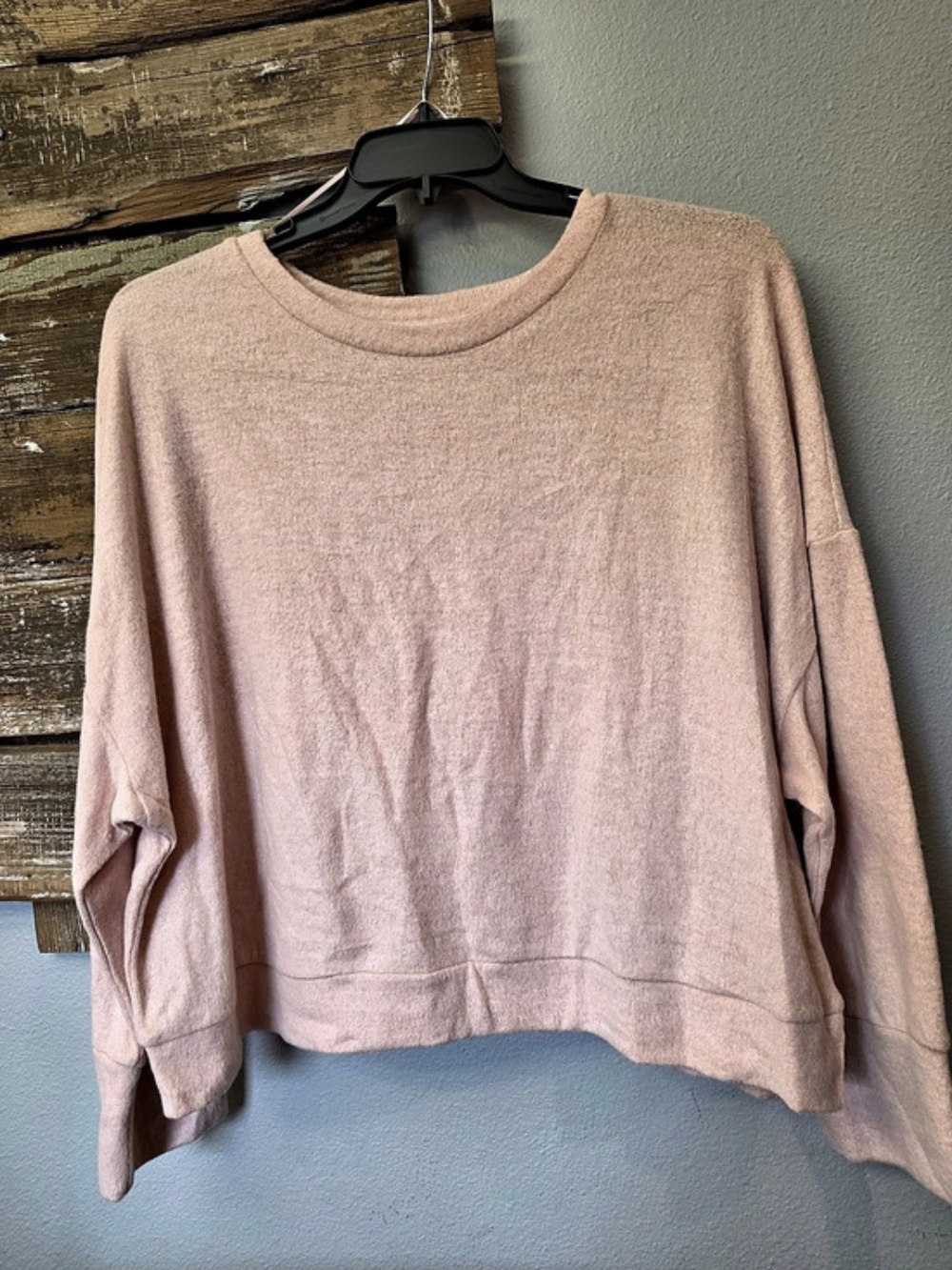 Olive & Oak Cozy Knit Sweater Top Crew Neck Sweater Top Pink 2X NWT